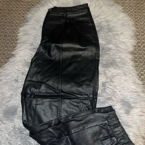 Zara Faux Leather Joggers